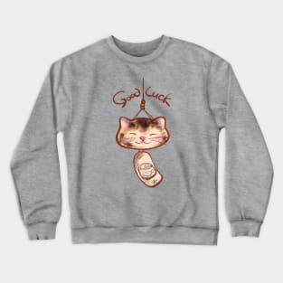 Good Luck Cat Lantern Crewneck Sweatshirt